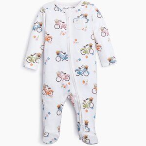 TINY KIND Printed Zip Up Footie 0-3 MO